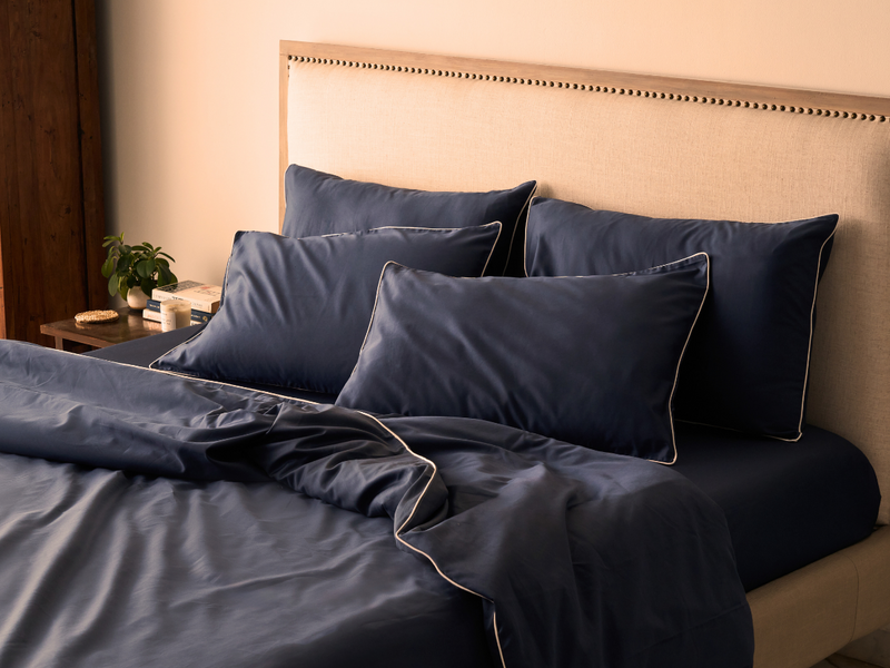 Piping Luxe Duvet Cover Set | 600 Thread Count