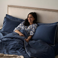 Piping Luxe Duvet Cover | 600 Thread Count