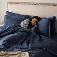 Piping Luxe Duvet Cover | 600 Thread Count
