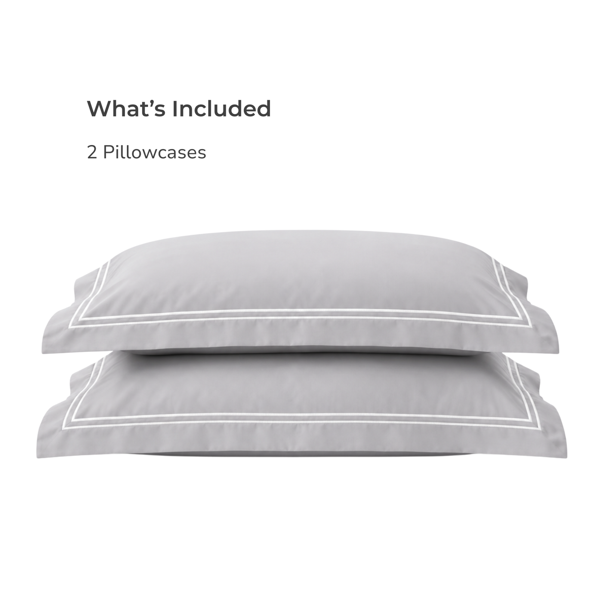 Embroidery Luxe Pillowcase Pair | 600 Thread Count