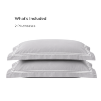 Embroidery Luxe Pillowcase Pair | 600 Thread Count