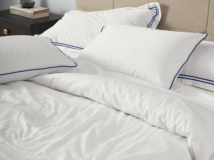 Piping Hotel Percale Duvet Cover Set