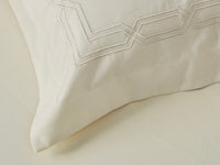 embroidered ivory pillowcase