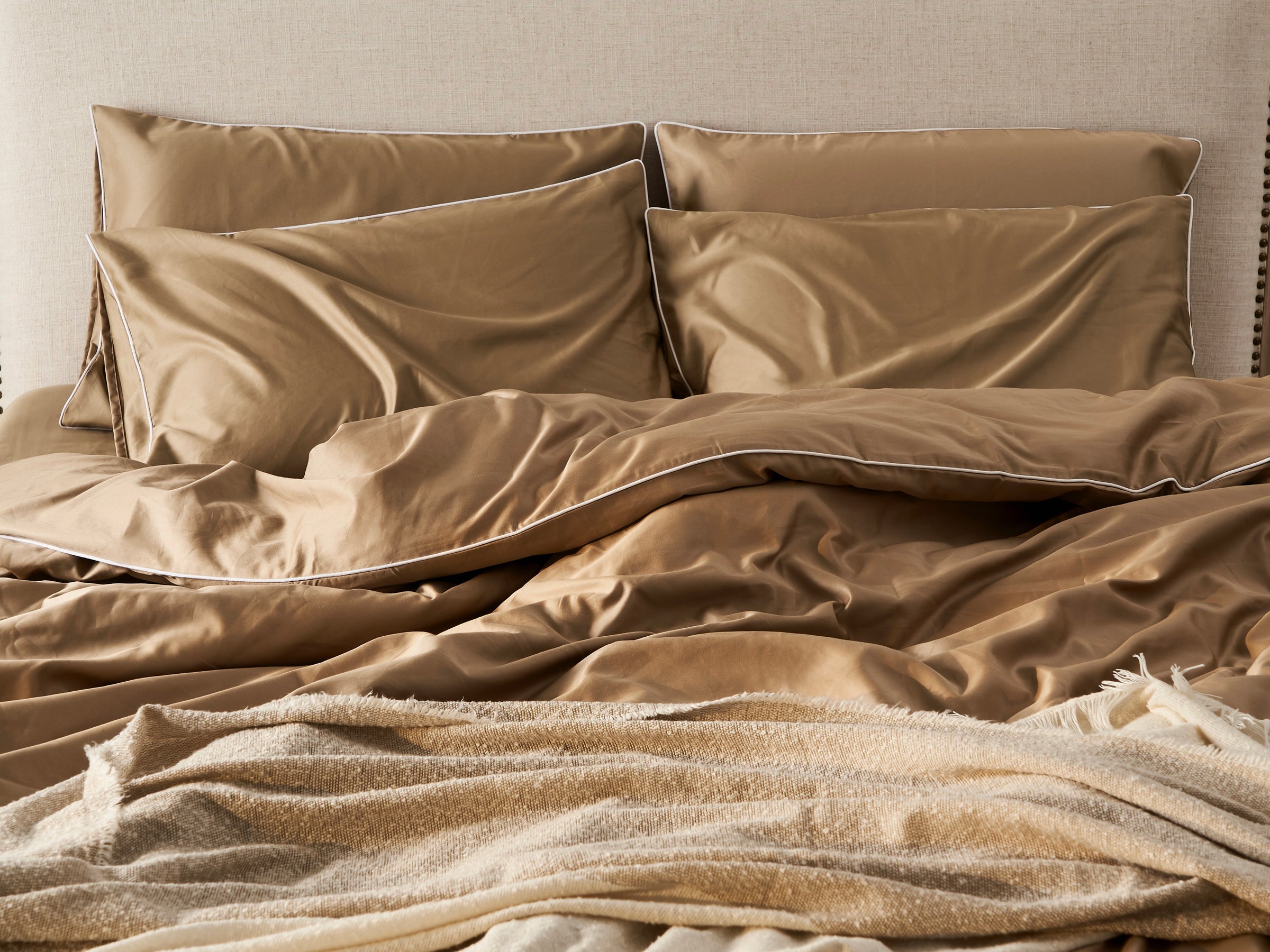 Piping Luxe Pillowcases | 600 Thread Count
