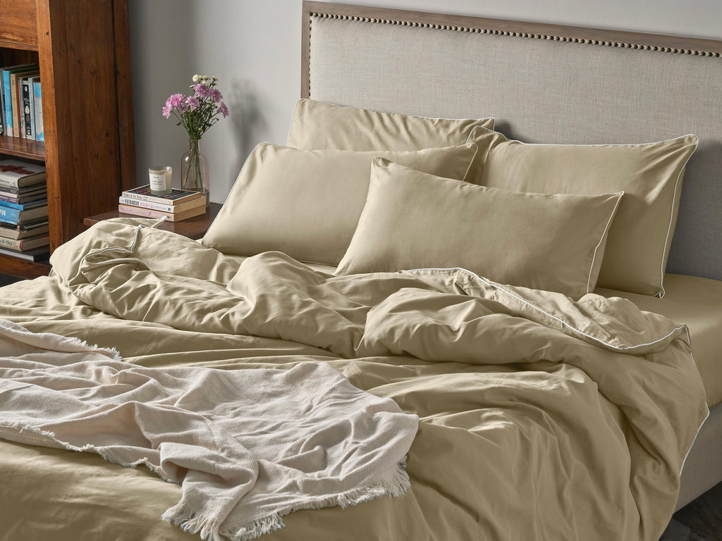 Piping Luxe Duvet Cover Set | 600 Thread Count