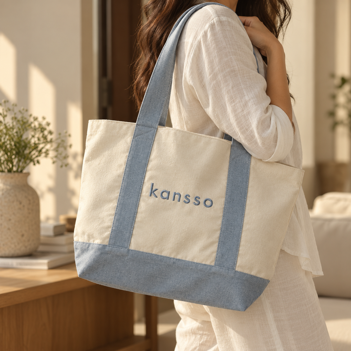 Powder Blue - Embroidered